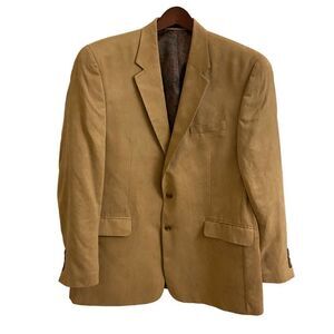 Lauren Ralph Lauren Tan Faux Suede Sport Jacket Blazer Size 44L